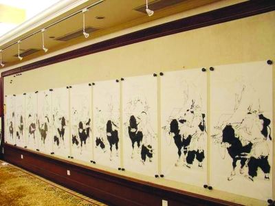 范曾的创作流水线