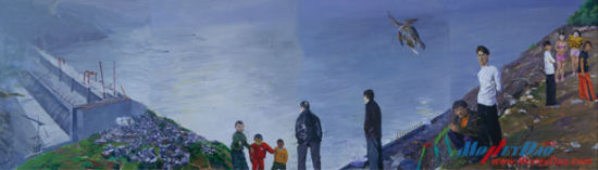 当代艺术相比近现代书画鉴定比较容易，图为刘小东《三峡新移民》。