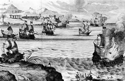 海上进攻（想象图）。