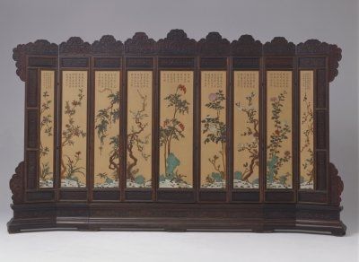故宫官网上罗列的几扇清代屏风。