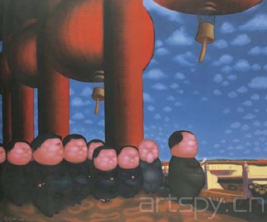潘德海，《青春痘系列-天安门》，2006年作