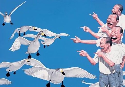 岳敏君《大天鹅》