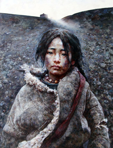 艾轩《陌生人》，布面油彩