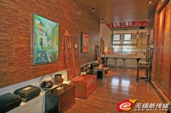 葡萄酒窖里办中式家居展