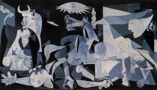 《格尔尼卡》，保罗。毕加索，布面油画，1937年，349＊776厘米，马德里索菲亚美术馆