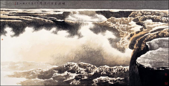 著名画家白庚延先生力作：《喷薄风雷河汉落》。