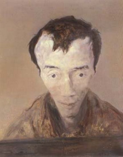 本文图片皆为毛焰的画作，上栏的作品就是《我的诗人》。