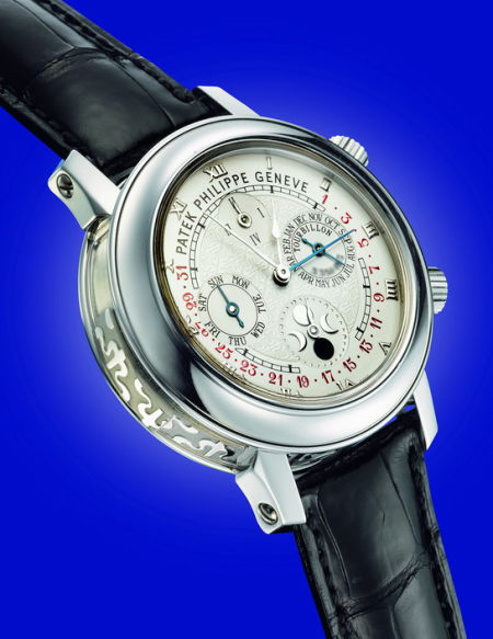 百达翡丽铂金星空陀飞轮天文腕表-型号5002
