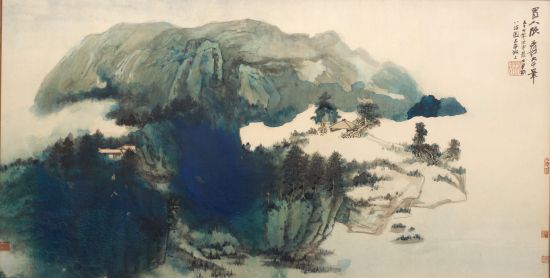 张大千《阔浦晴岚》
