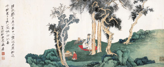 张大千《春日品茗图》亮相西泠春拍