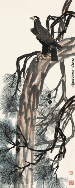 黄琪翔旧藏齐白石《松鹰图》亮相歌德秋拍