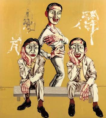 曾梵志面具系列 3090万港币 2010年香港佳士得秋拍