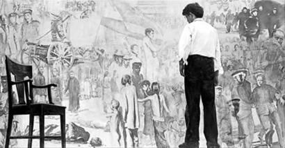 陈逸飞作品《踱步》图片来源：新闻晨报