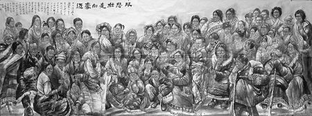 四川画家闭关三月 绘出巨幅国画