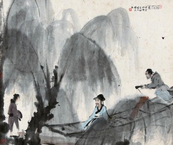 傅抱石《还庄图》