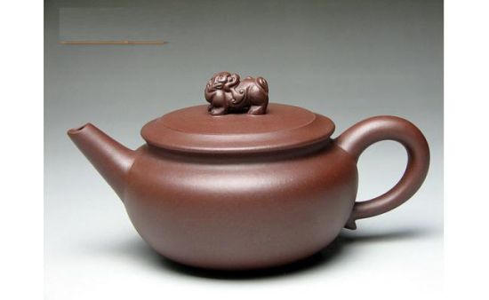 宜兴紫砂壶350cc紫泥周中华制