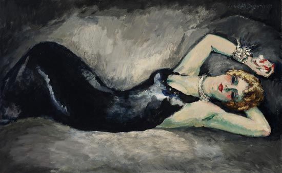 凯斯?梵东荣《躺在沙发上的女子》