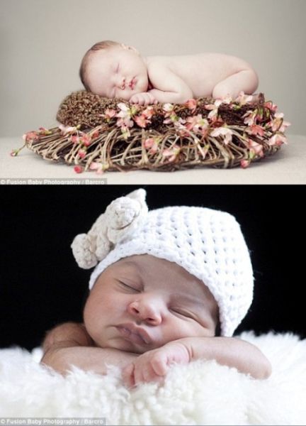 婴儿们酣睡的模样非常可爱，就像纯洁的天使