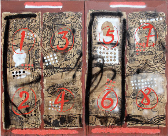 叶永青-“大招贴-中国版和外国版（二联）”