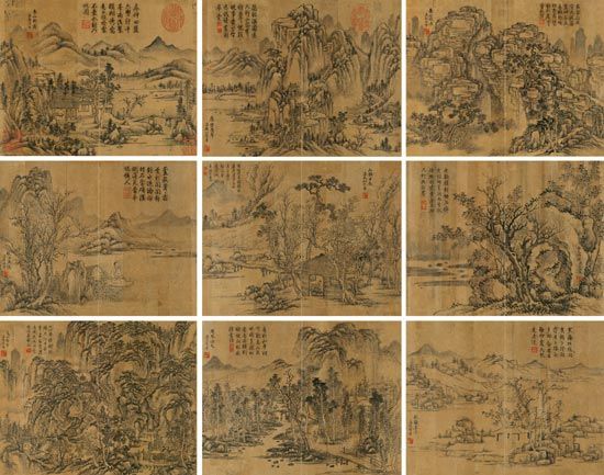 曹夔音《法诸家山水册》流拍