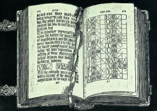 徐冰《我的72 年的书》 35×49.4 版画， 2002