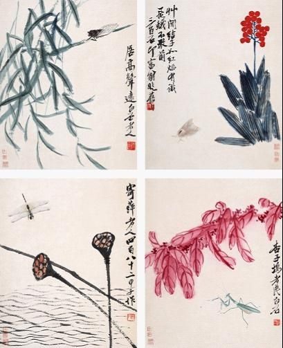 2013歌德春拍：齐白石《花卉草虫册页》