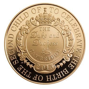 英国铸币局为公主诞生发行金银币：价格13至1800镑