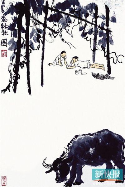 李可染在广州画了第一张《万山红遍》