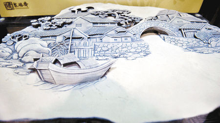 精美典雅的太湖砚。