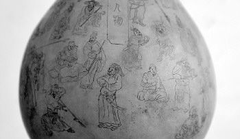 线刻作品“水浒人物”