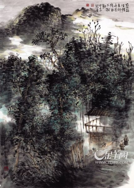 刘思东作品《密林生烟》。