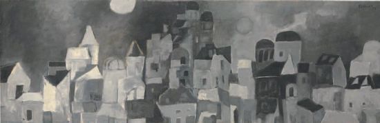 阿卡巴. 帕达姆西 1959 年作 《城市风景》 112.4 ×348 cm