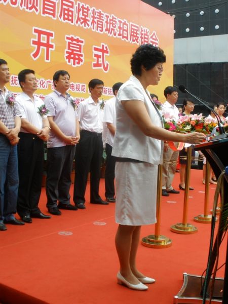 中国抚顺首届煤精琥珀展销会开幕
