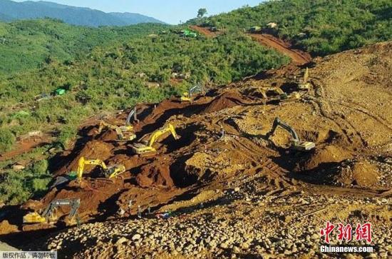 缅甸玉石矿场发生山体滑坡 已致至少104人遇难