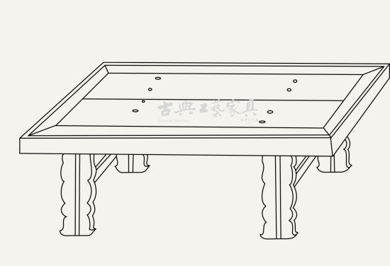 图3 内蒙古解放营子翁牛特旗辽墓出的土木炕桌(花腿桌)