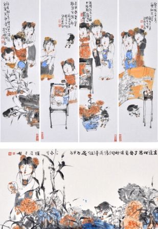 于明水墨人物画