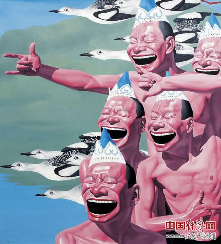 岳敏君《无题》220.3x200cm 2005